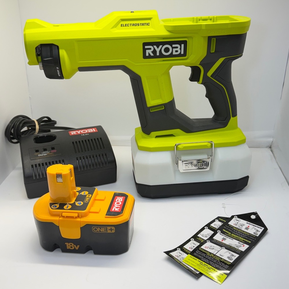 Ryobi Electrostatic Sprayer PSP02 18V ONE+ Battery Charger Kit Green